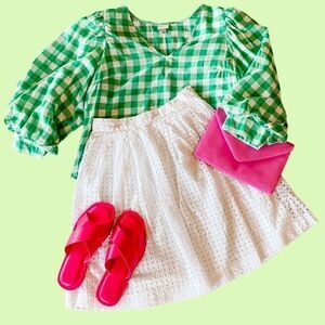 Banana Republic Square Eyelet Skirt, 4